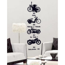 Vente chaude Moto Chambre à coucher TV À manger Fond Stickers Muraux Stickers Amovible Décoration Vinyle Autocollant